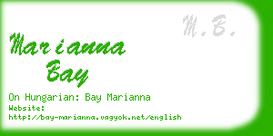 marianna bay business card